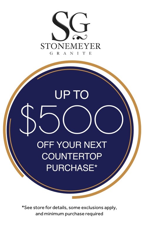 Up to $500 off your next countertop purchase. See store for details.