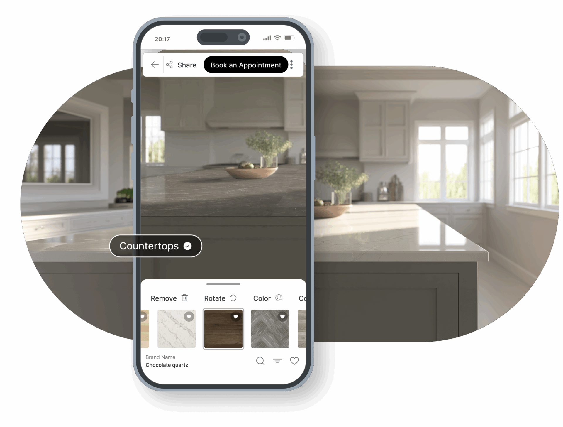 Flooring visualizer phone markers - Stonemeyer Granite
