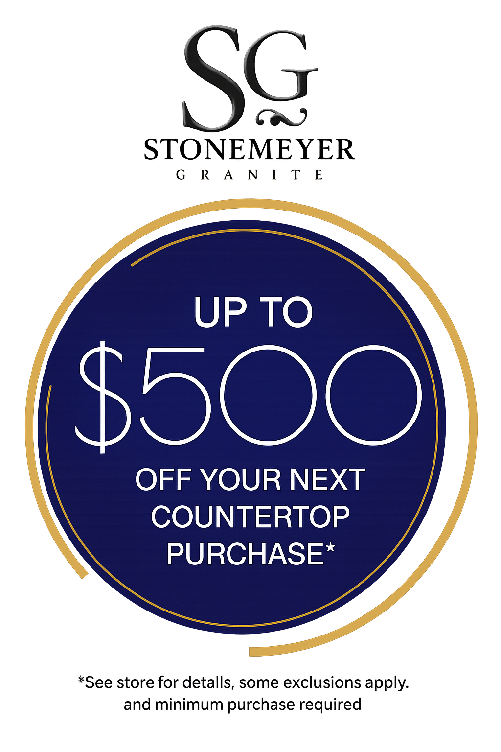 Stonemeyer 500 off 2023 desktop form graphic - Stonemeyer Granite